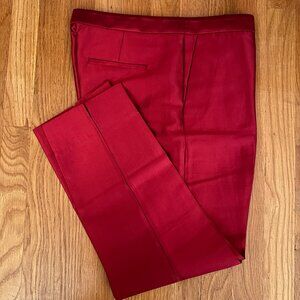 JCrew Collection Cigarette Pants In Heavy Shantung - Red size 6